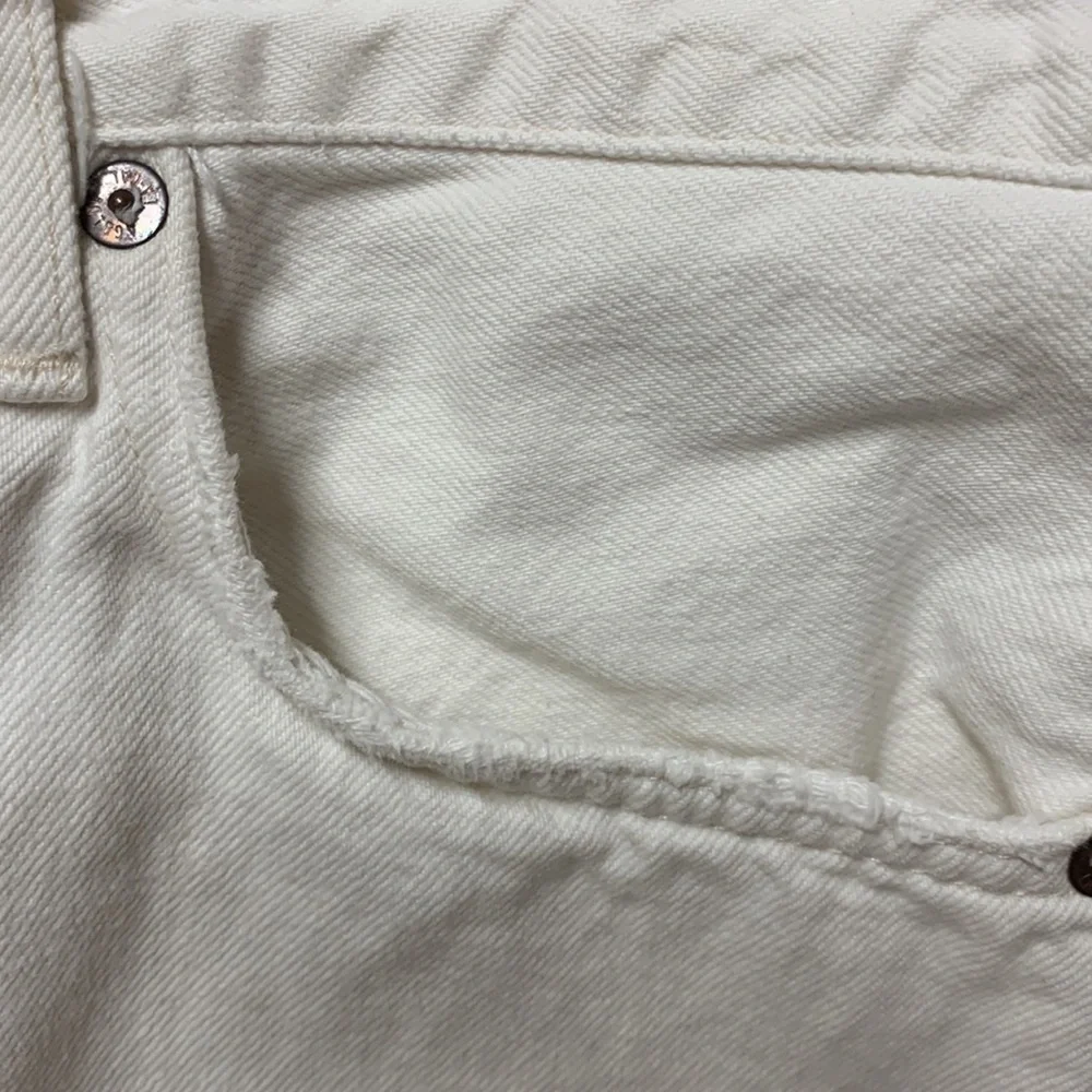 Agolde 90s Pinch Waist High Rise Straight Long Denim Shorts Size 28